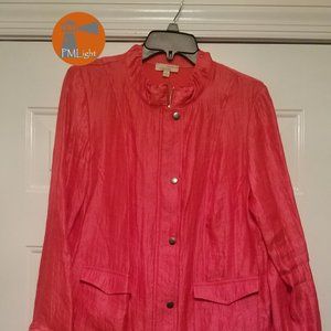 Choices Ladies Jacket Orange Medium Zip Up
